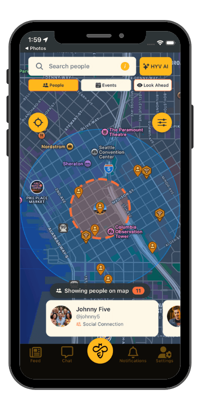 HYV app people map view